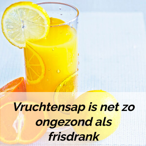 vruchtensap mag je niet drinken als suikerpatiënt 