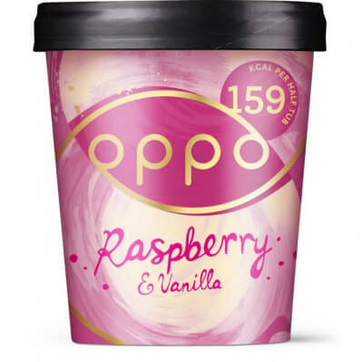 Oppo Raspberry & vanilla ice cream Suikervrije Ijsjes