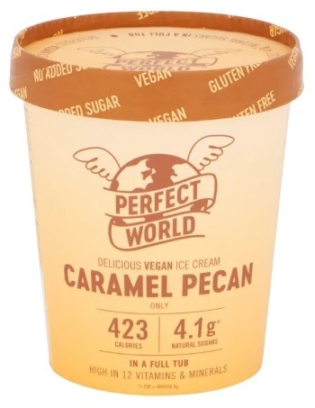Perfect World Ice Cream Caramel Pecan Suikervrij ijs