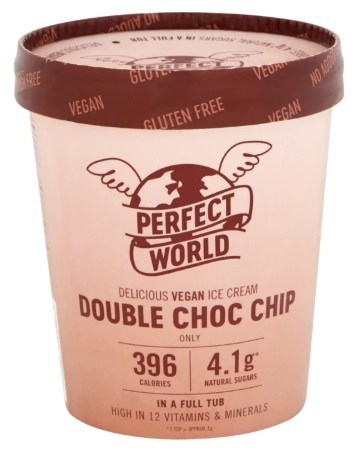 Perfect World Vegan IJs Double Choc Chip Suikervrij toetje