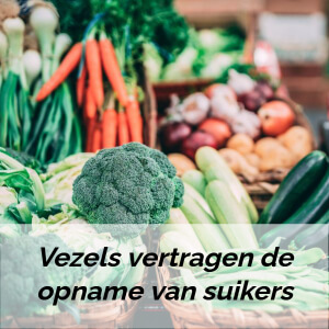 Vezels vertragen de opname van suikers Vezels zijn belangrijk bij een prediabetes dieet